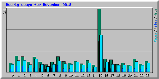 Hourly usage for November 2018