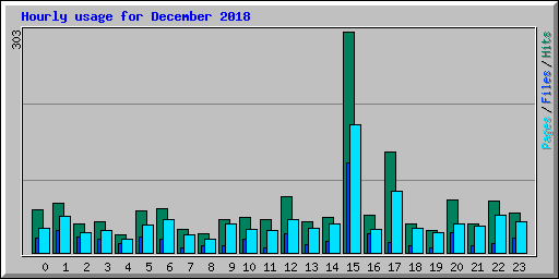 Hourly usage for December 2018